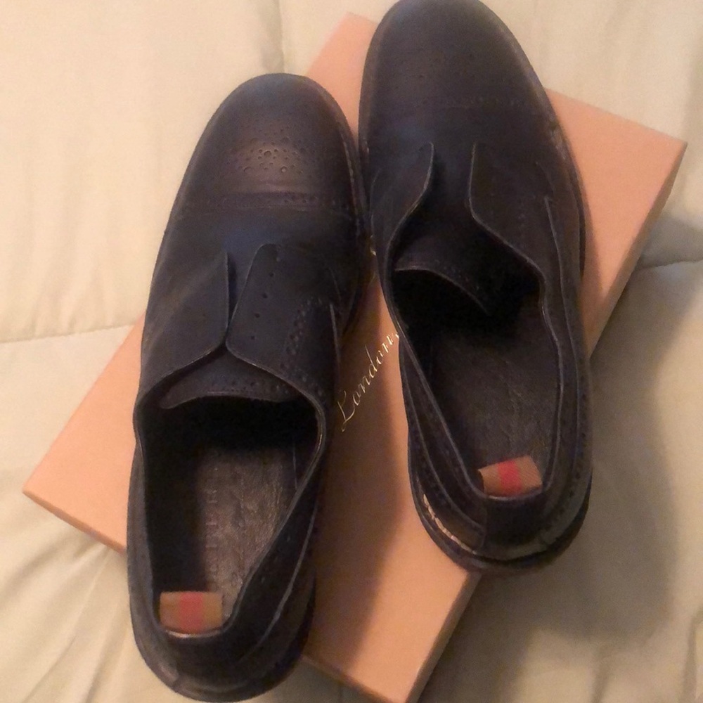 Burberry Raised Toe Cap Napa Leather Brogues